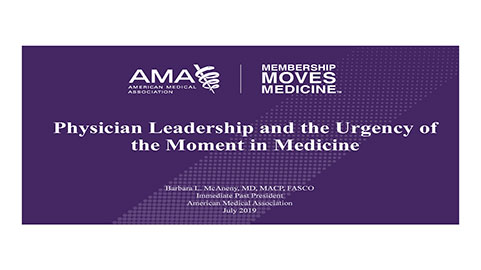 Physician Leadership and the Urgency of the Moment in Medicine