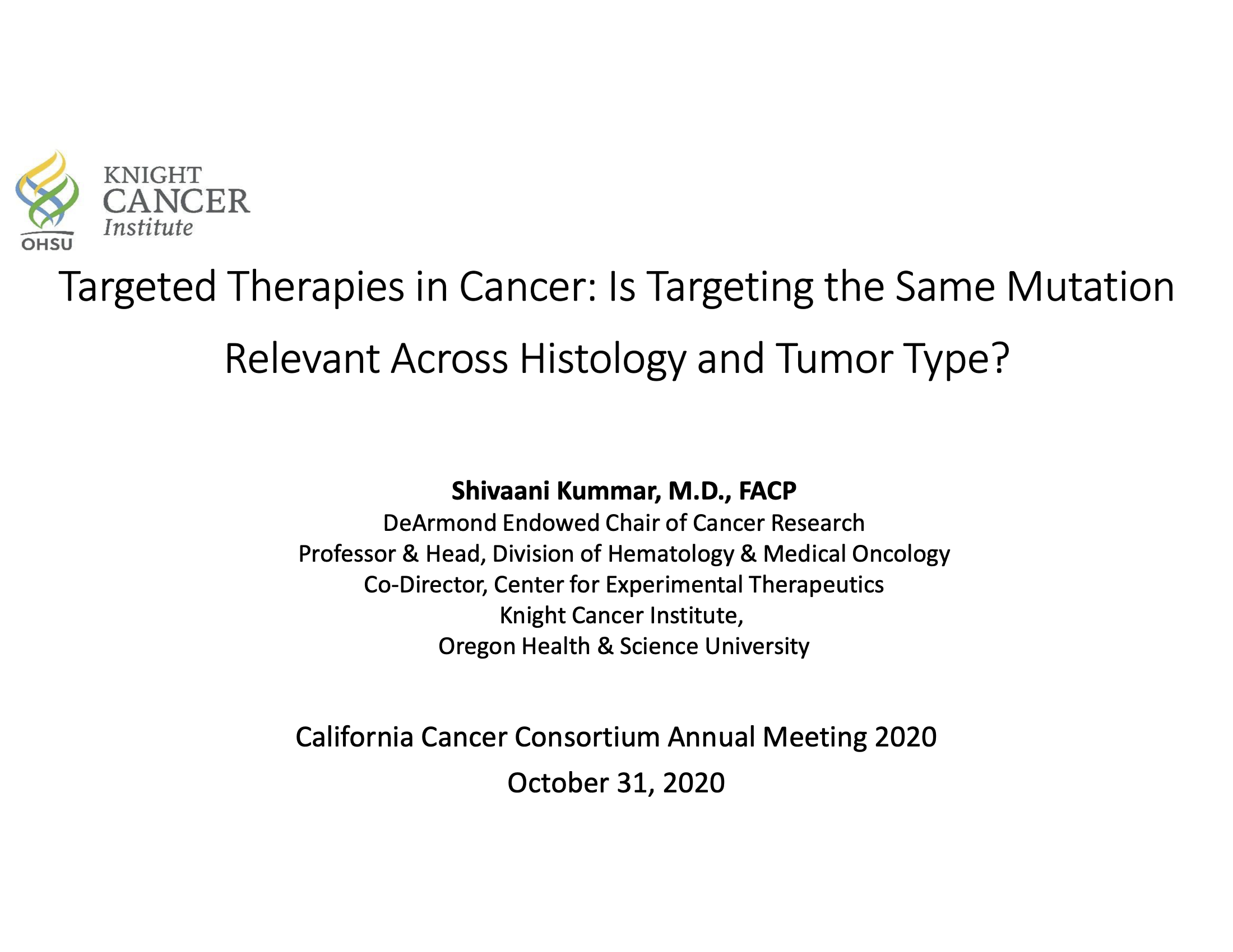 Targeted Therapies in Cancer: Is Targeting the Same Mutation Relevant Across Histology and Tumor Type?