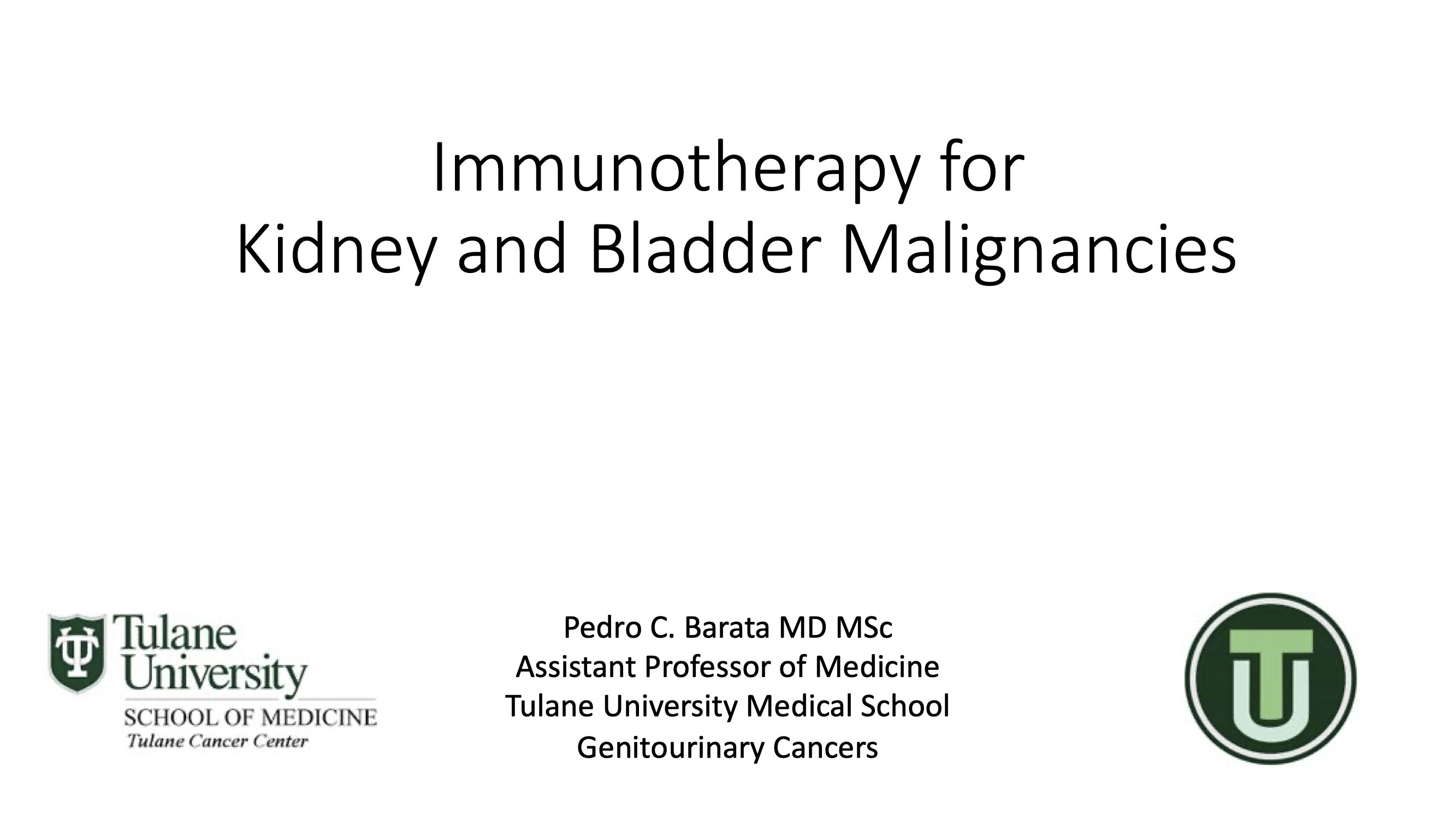 Immunotherapy for Kidney and Bladder Malignancies
